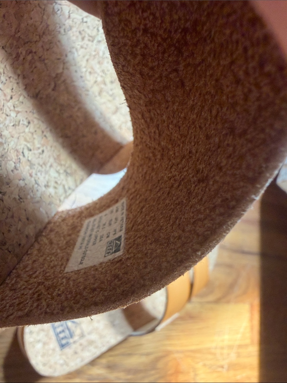 Cork Slide Sandals in Tan - women’s - Picture 5 of 6